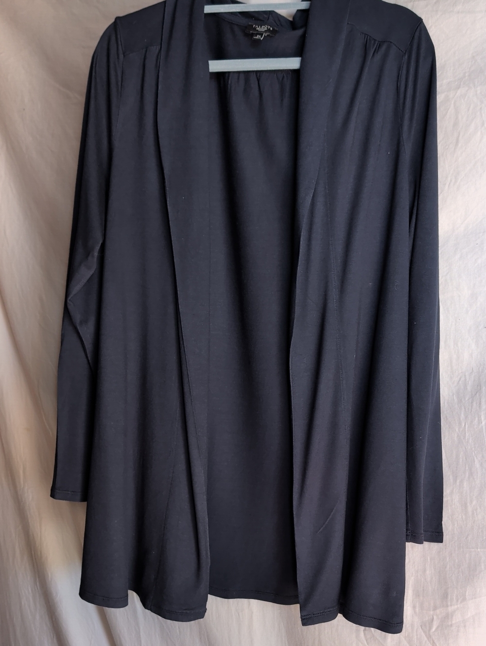 Talbots Navy Open-Front Blazer Cardigan Lagenlook Business Career Classic